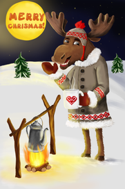 счастливый лось)