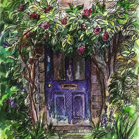 Дверь в саду