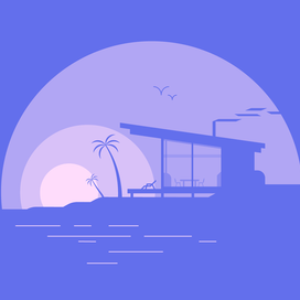 Закат на курорте