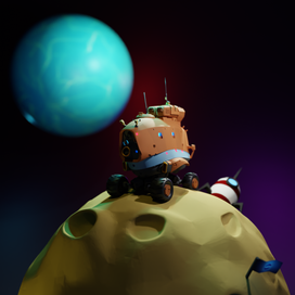 Мультяшный луноход