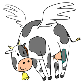 Корова с крыльями