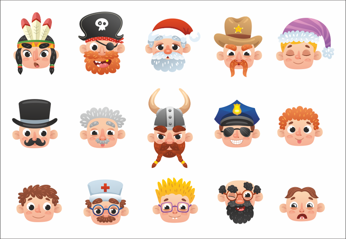 Для конструктора портретов. Мальчики