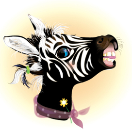 набросок головы зебры