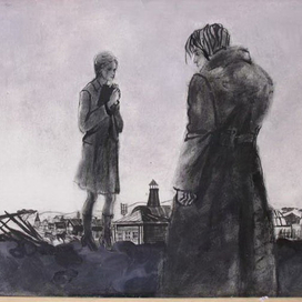 Эскиз к рассказу Платонова "Река Потудань"