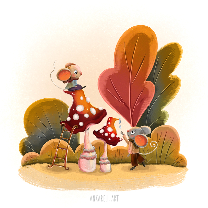 Мышата и мухоморы