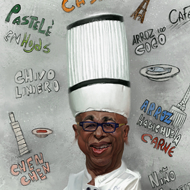 Карикатура для кулинарного шоу Ради Торреса.