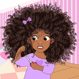 Иллюстрация к детской книге Gina’s Hair