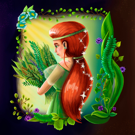 Дева с цветами