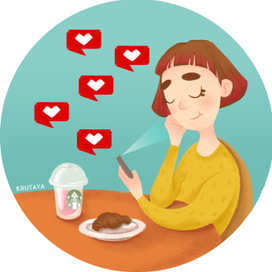 Серия наклеек для Старбакс