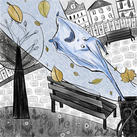 Октябрь. Ветер. Пакет.