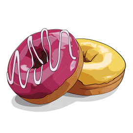 Пончики в иллюстраторе