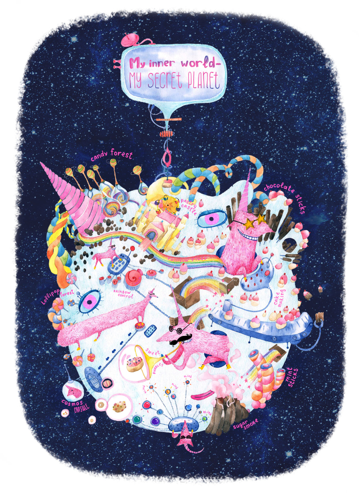 Планетка-конфетка. (Рисунок на футболки)