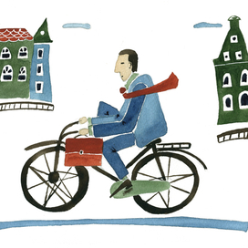 Амстердамец на велосипеде