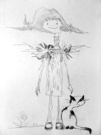 девочка с котом