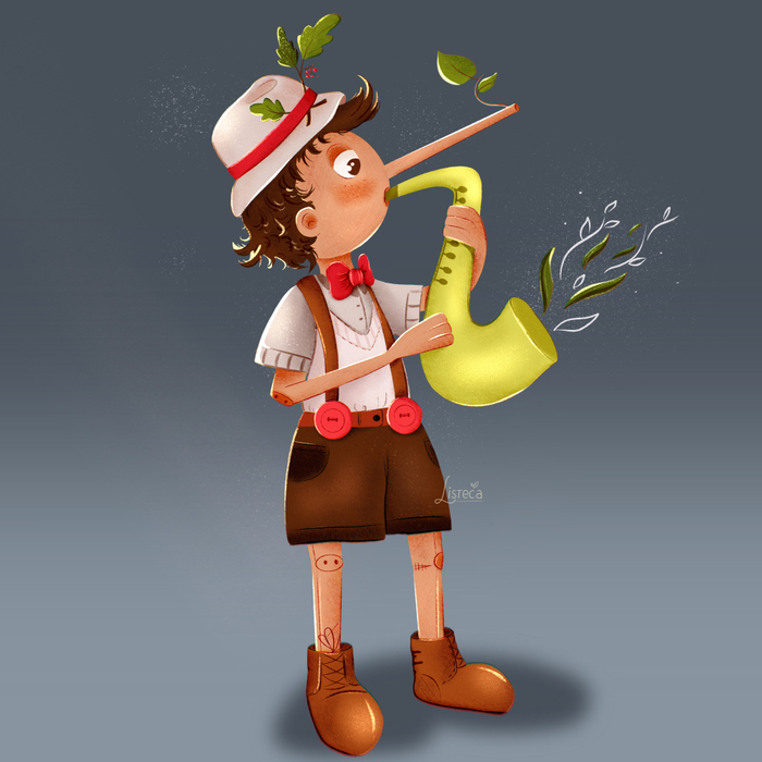 Дизайн персонажа Пиноккио для кукольного театра
