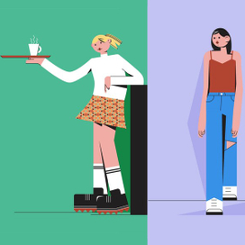 Девушки в стиле флет