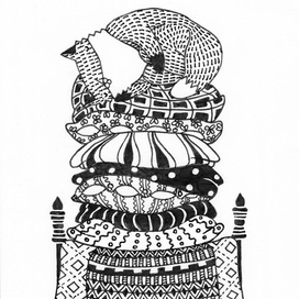 лисенок на горошене