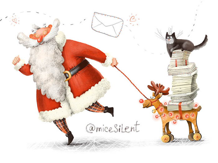 Санта работает.