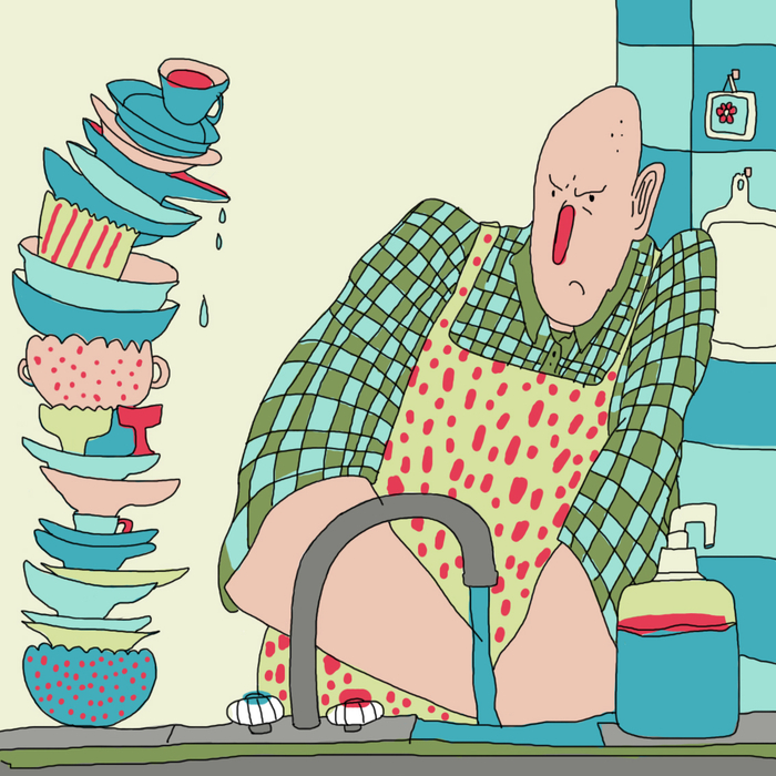 Д. Пригов. "Только вымоешь посуду..."