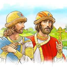 Встреча Бориса и Глеба. Кидекша 