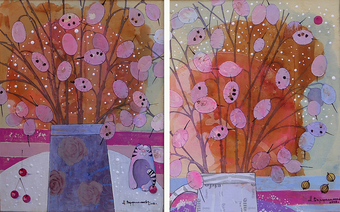 Розовые лунники