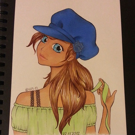 девушка в кепи