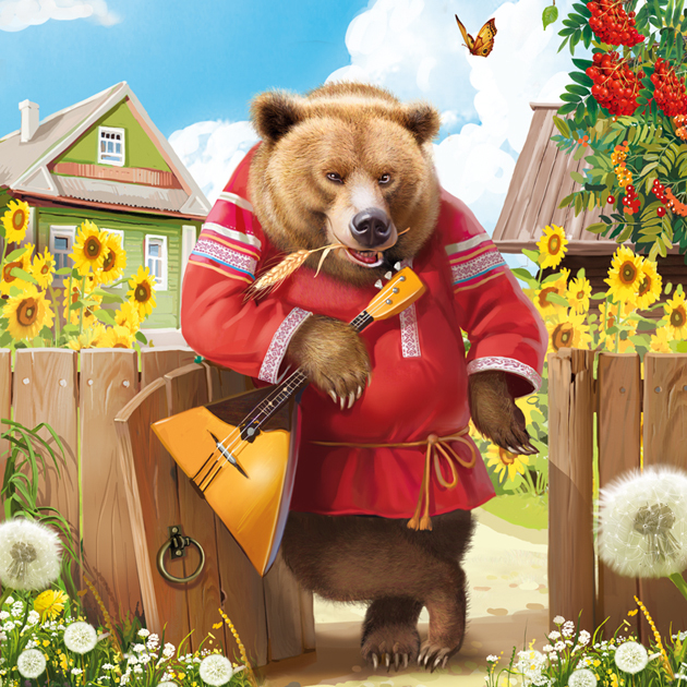 Медведь ( этикетка)