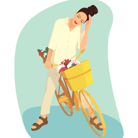 girl riding a bicycle