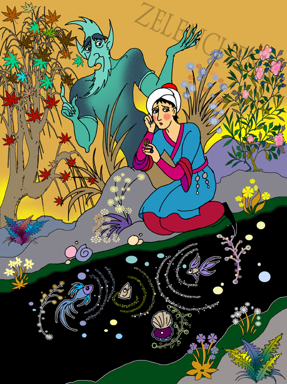 Иллюстрация к сказке "Волшебная лампа Аладдина"