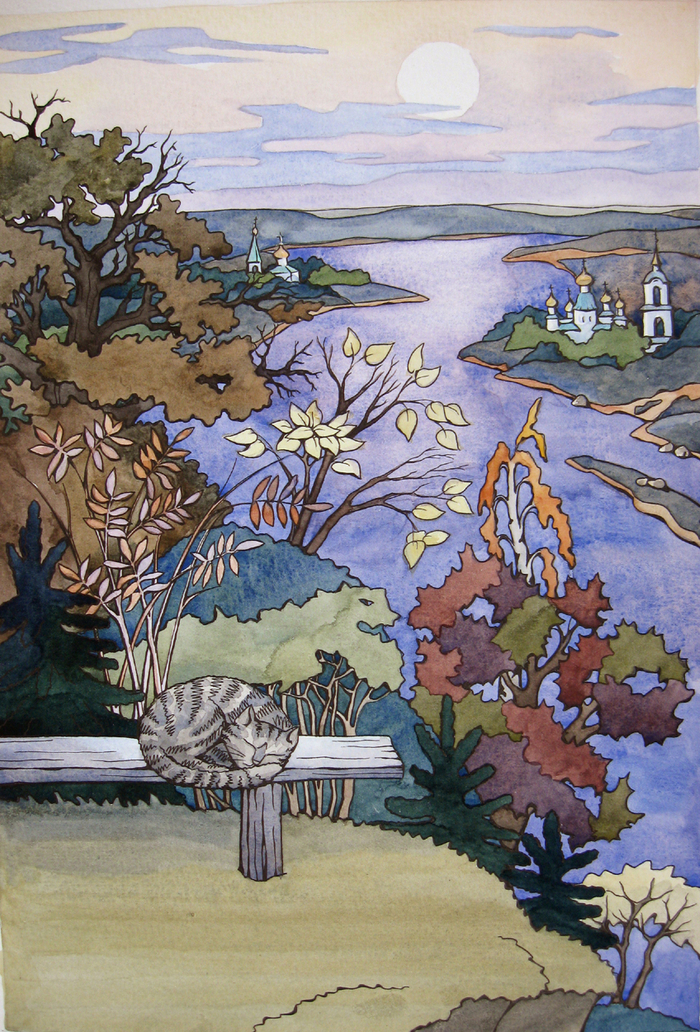 Иллюстрация для обратной стороны обложки детской книги