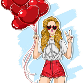 Девушка с шарами