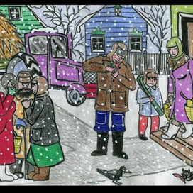 Дер.Назарьево. У сельпо.