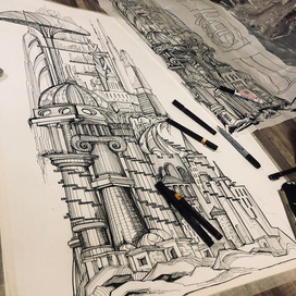 Графическая работа на тему эволюции архитектуры 