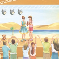 Иллюстрация для детской книги "Как Пушик помог научиться медитировать" автор А.Чашкин