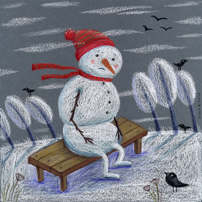 "Грустный снеговик"