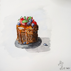 Пирожное с шоколадом