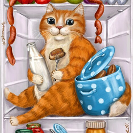 Кот в холодильнике 