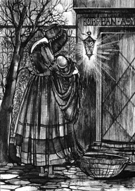 У дверей приюта... 