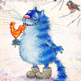 Кот и петух