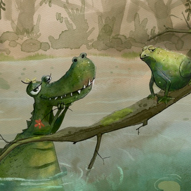 акварель для детской книги 