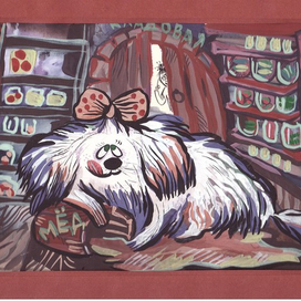 Эксиз к диафильму про щенка( выпущен был в 92 году на Ленфильме)