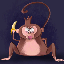 Обезьяна с бананом