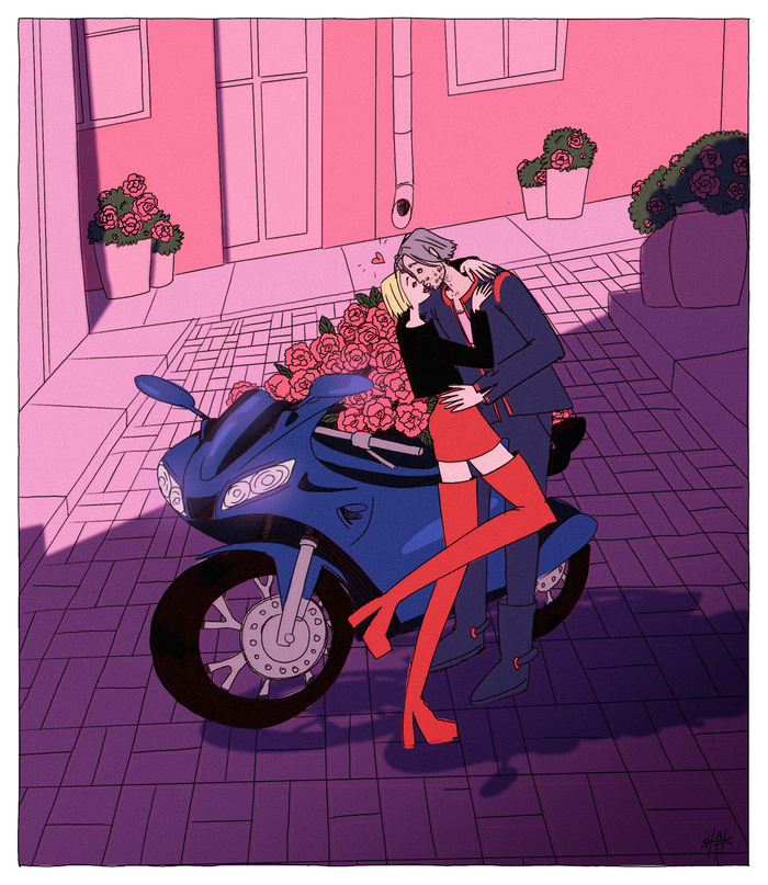 Любовь, цветы и мотоцикл 