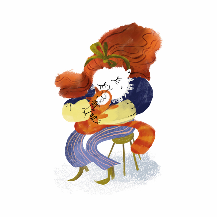 Девочка с кошкой