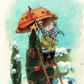 Если у вас нету елки, вы можете нарядить кипарис!