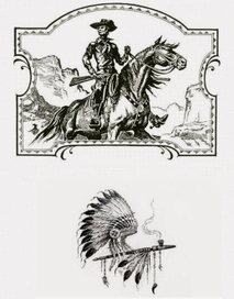 Заставка и концовка к роману Луи Л,Амура СЕРЕБРЯНЫЙ КАНЬОН