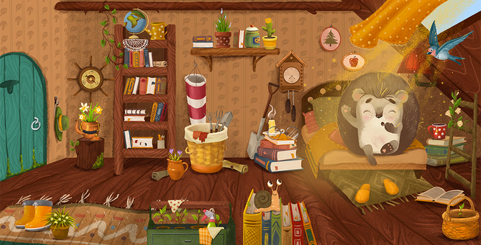 «Ёжик встречает весну» Для издательство Clever