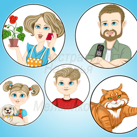 Семья коллаж