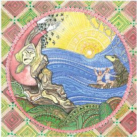 Иллюстрация к  "Сказание о том, как Айнэ и Гайнэ солнце спасли"