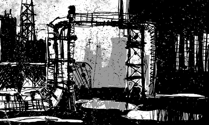 Лужный пейзаж 2